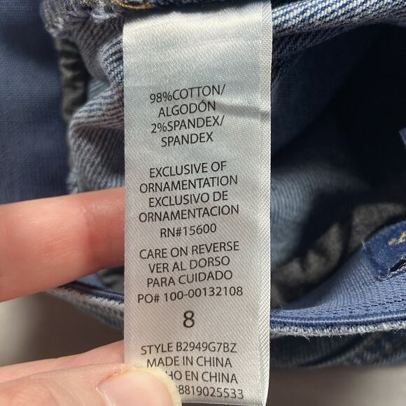 Democracy Jeans Womens 8 29x30 Ab Technology Wide Leg Baggy Blue Mid Rise - Picture 5 of 6